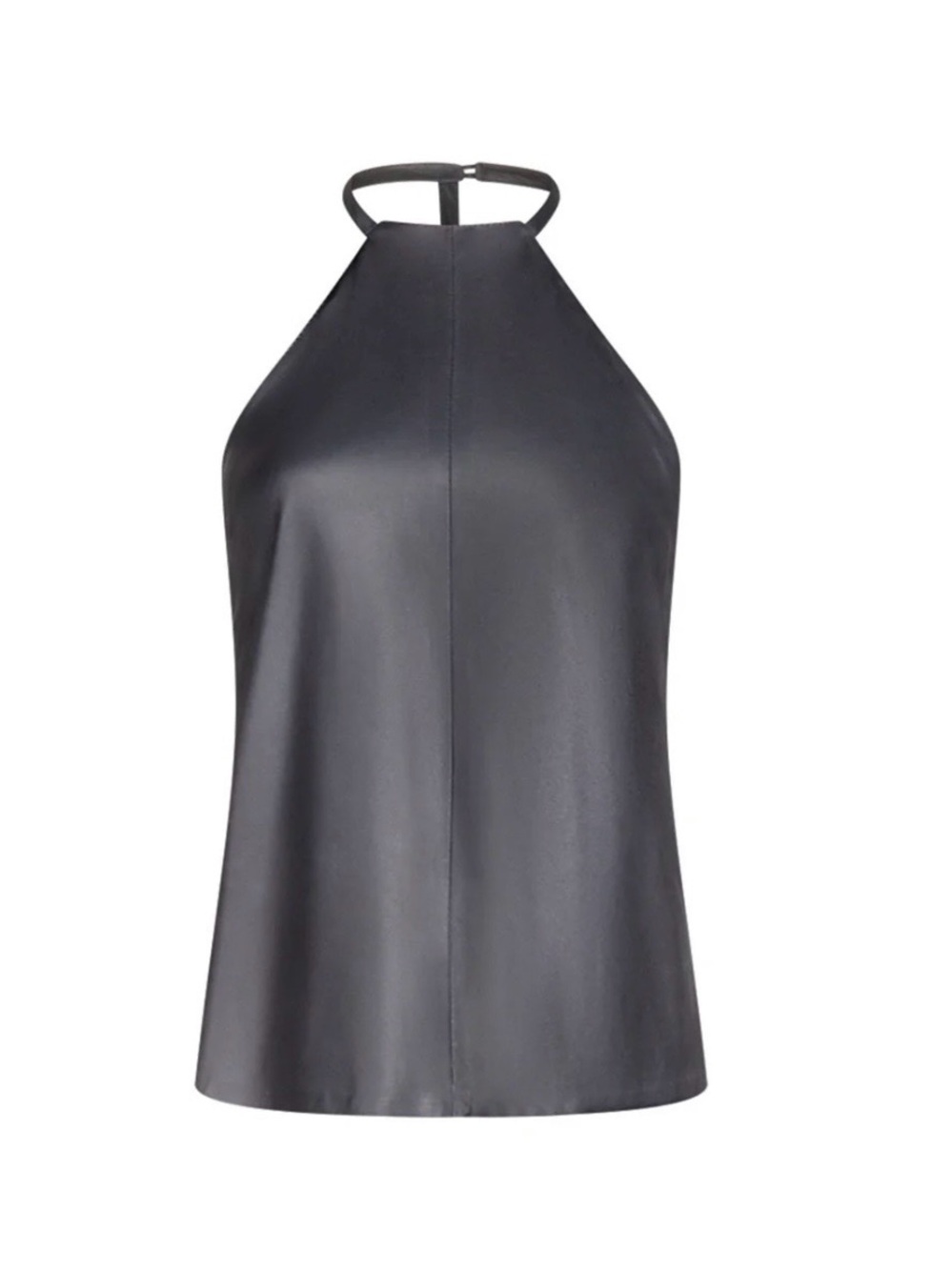 TWP NWT T-Strap racer back leather top midnight xs